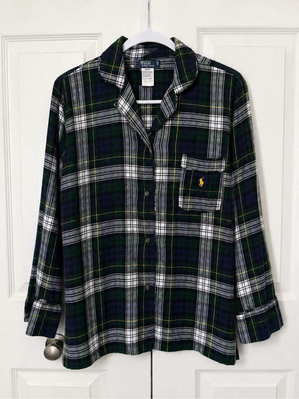 Polo Ralph Lauren Men’s Plaid Pajama Shirt Top size S /CH/ P 100% Cotton